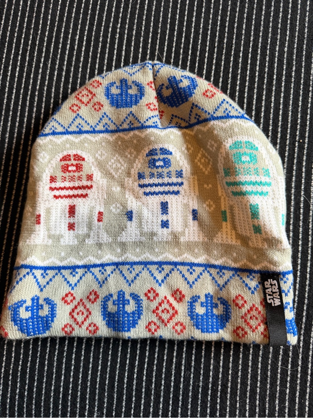 Star Wars Knit Beanie with Red, Blue, Teal Accents